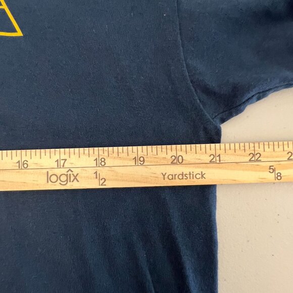 OBEY Propaganda Mens Blue Yellow Logo Graphic Printed Tee Size L Short Sleeve - Picture 9 of 12